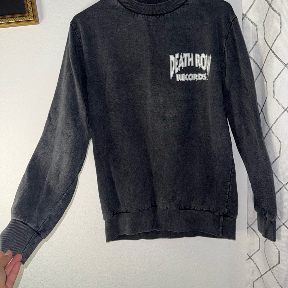 Death Row Records Men's Charcoal Crewneck Sweater